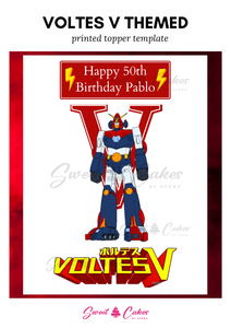 Voltes V Themed Cake Topper