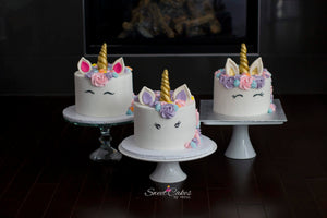 This is a cute birthday cake that we have in our special cakes collection. Our cakes are locally made in Calgary. Great for your daughter's cake!